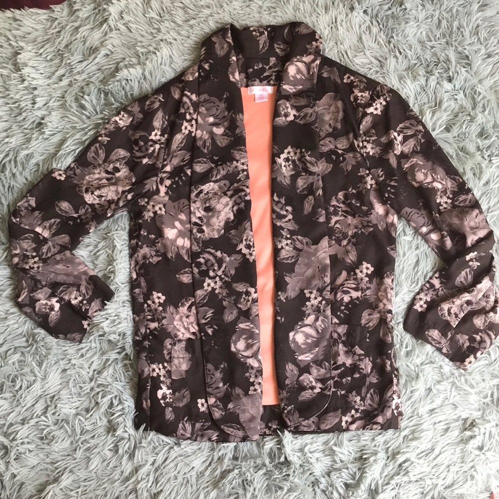 Xhilaration floral casual blazer XS